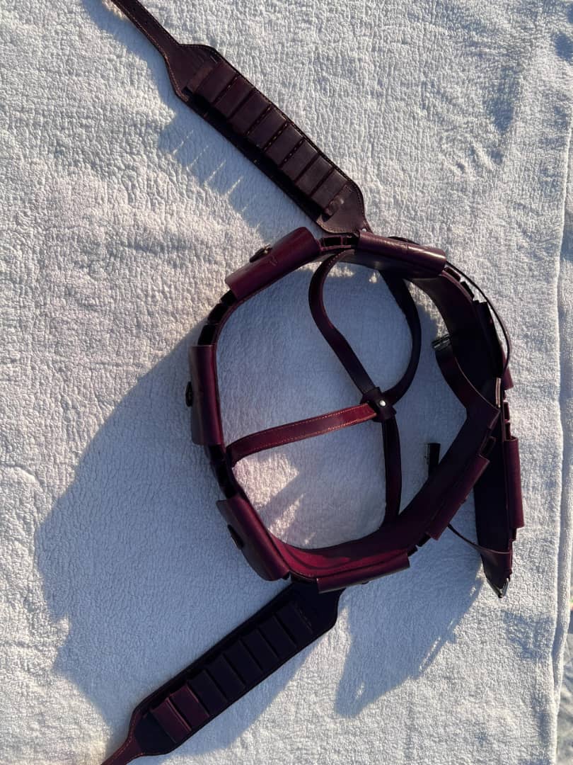 قطار فشنگ حمایل دار چرم گاومیش درجه1 برند برنوچرم